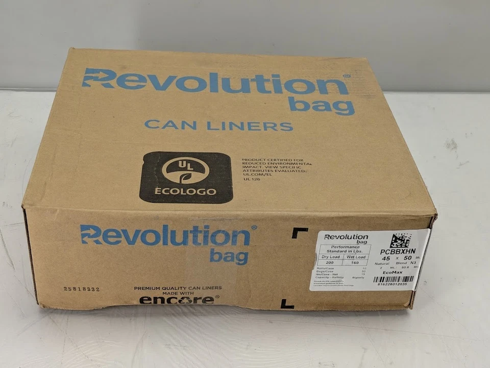 Forros de lata para bolsa Revolution 50 sacos 45 ”x 50 ” mistura natural tampa de 10 rolos galão. - Imagem 2 de 4