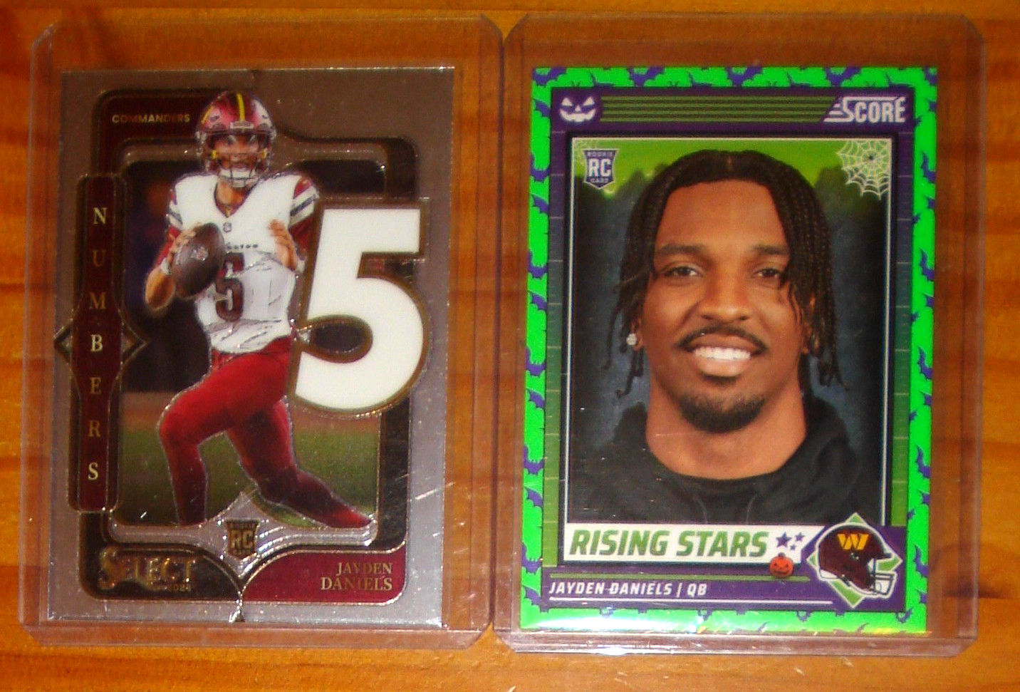 Jayden Daniels Panini Select Select Numbers #23 Green Prizm