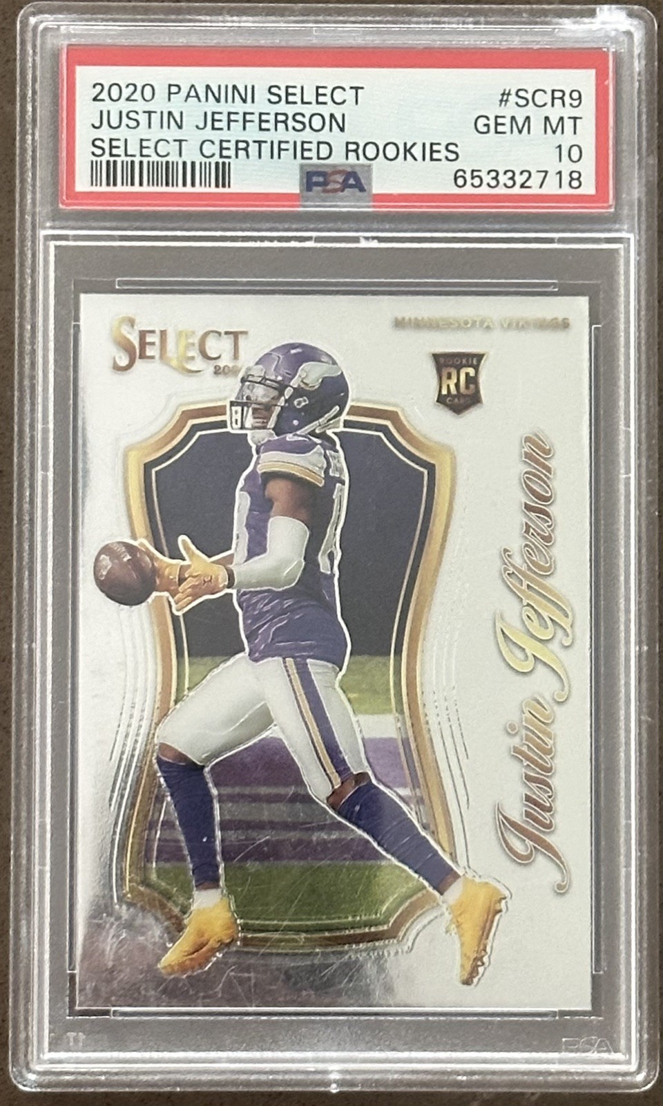 Justin Jefferson Panini Select Certified Rookies #SCR9 Base