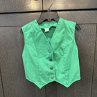 Vtg 80s Girl Scout Cadet Uniform (4 PCS) Green Plaid 9/10 Vest 7/8 Pants 5/6 GSA — photo 2