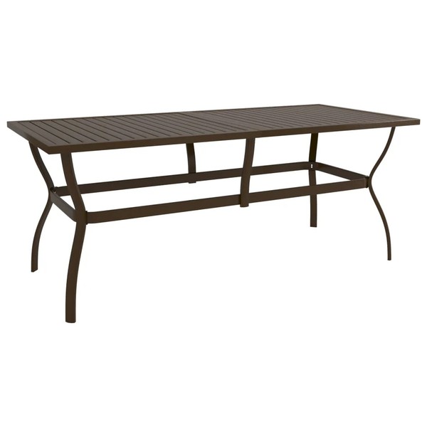 Vidaxl Gartentisch Braun 190X80X72 Cm Stahl Neu-image