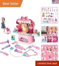 Portable 29-Piece Vet Doctor Toy Set for Kids - Perfect Gift for Ages 3-12