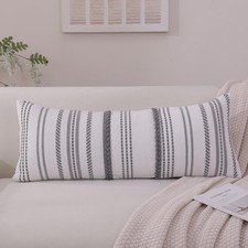 Boho Lumbar Pillow Covers 14x36 Inch Long, Farmhouse Decorative Cushion Cover...