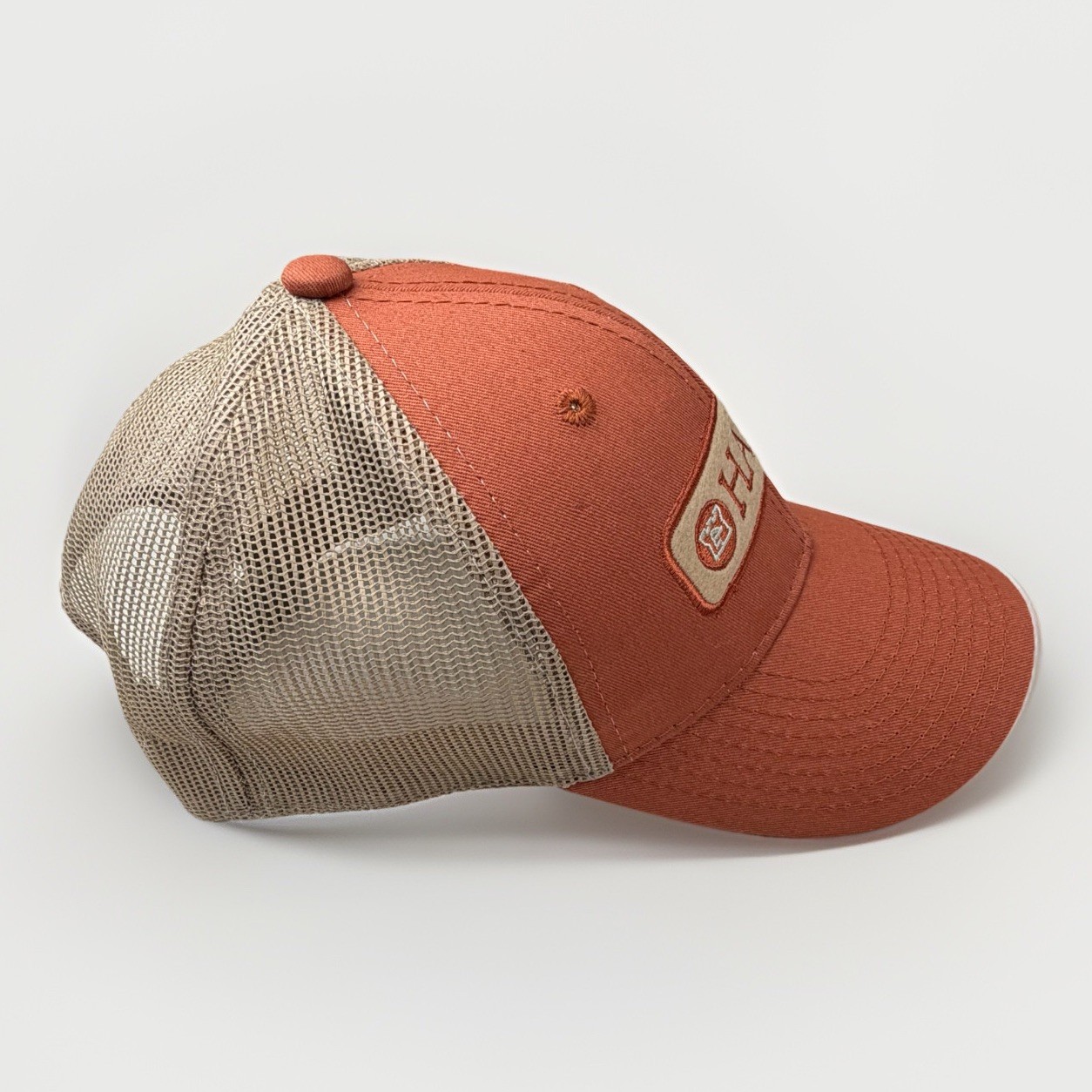 Hardy Patch Trucker Snapback Orange Hat - image 3