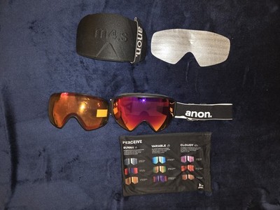 Anon M4.s Goggles Red Lens Burst Lens Black Frame