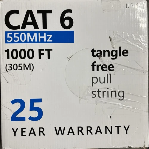 Skyline Cat 6, Solid Bare Copper, 23 AWG, 550 Mhz, CMR Rated Network Cable
