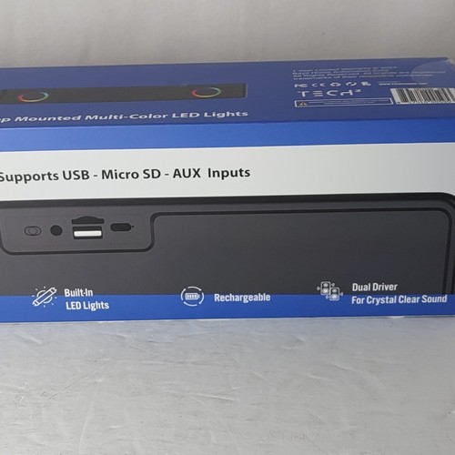 Enceinte Bluetooth LED Tech 2 Superbass - Basse montée sur le dessus - Rechargeable - Photo 6 sur 6