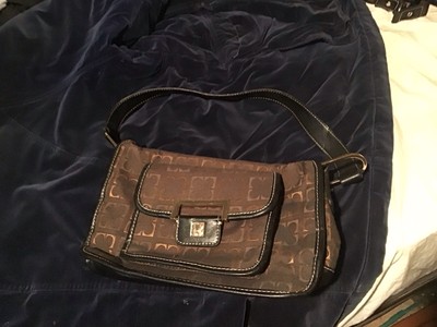 Vintage Liz Claiborne Canvas Brown Shoulder Bag