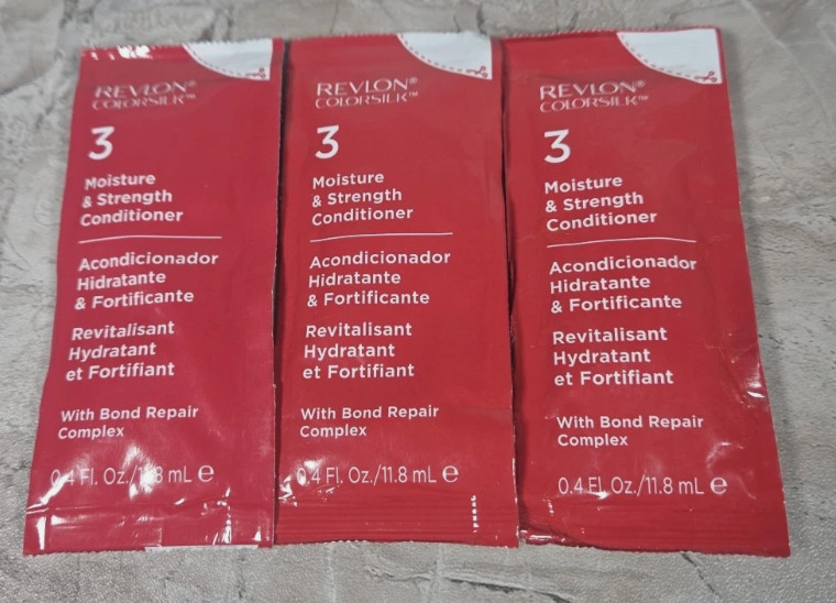 3 (.4oz) Pkts - REVLON COLORSILK After-Color Conditioner - SHIPS FREE !!!