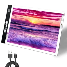 A4 Light Pad for Diamond Painting - Light Board Tracing with 3 Level Brightne...