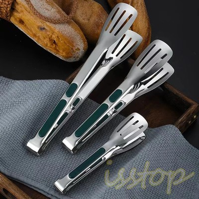 Stainless Steel Steak Clamp Food Bread Meat Clip Tongs BBQ Kitchen Cooking Tools