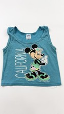 Vintage Mickey Mouse Shirt Youth Small California Disney Velva Sheen Tank 90s
