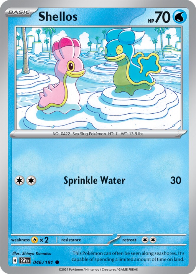 Shellos - 046/191 - Common (Near Mint) Surging Sparks - Water Pokémon
