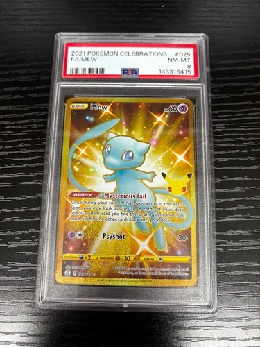 MEW CELEBRATIONS #025 FULL ART PSA 8