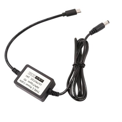 Schnellladeadapter USB-C PD 12V 15V 20V auf 24V DC 5.5x2.1mm Stromkabelansc8122