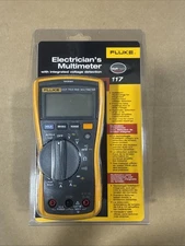 Fluke 117 Digital Multimeter Non-Contact AC Voltage Detection Measures Resistant