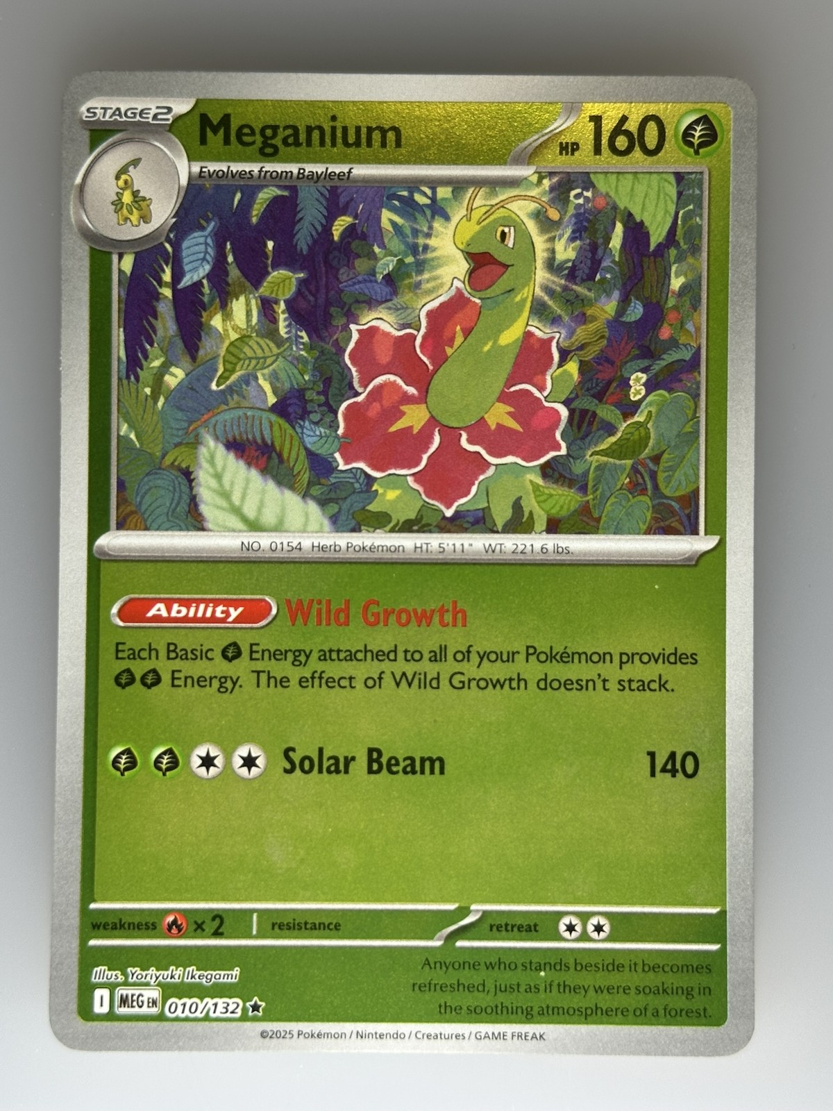 Pokemon | Meganium - Reverse Holo | ME01: Mega Evolution (MEG) #010/132 NM TCG