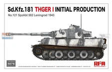 RFMRM5078 1:35 Rye Field Model Tiger I Initial Production No.121 SpzAbt 502