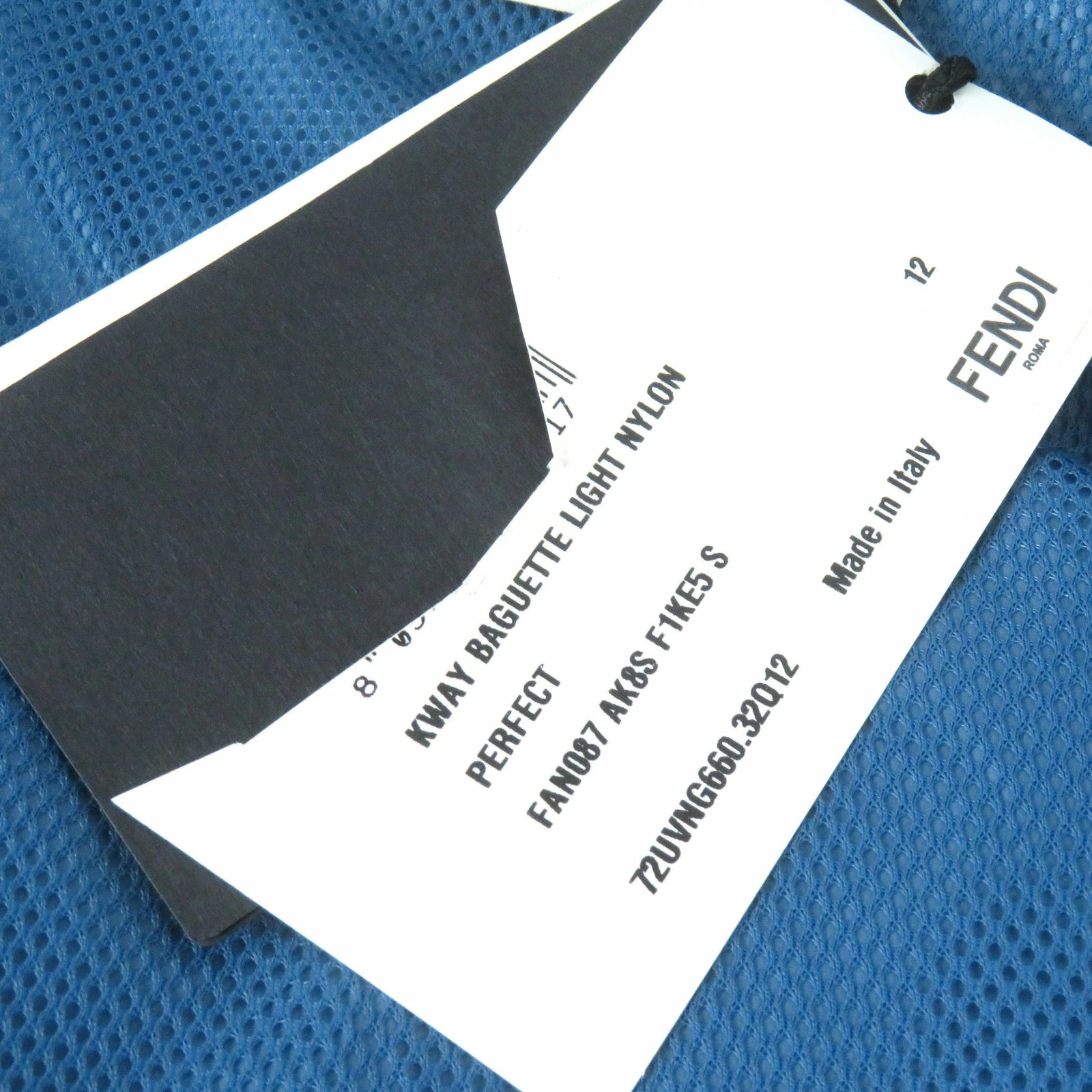 FENDI Ladies 23SS FAN087 BAGUETTE BAG JACKET Nylon Zip-Up Blue S Italy thumbnail 15