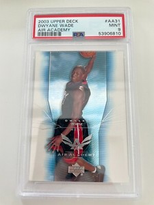 2003 Upper Deck Dwyane Wade Air Academy PSA 9 Mint #AA31 Rookie Card 