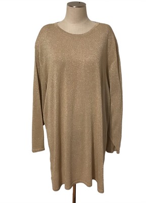 Lane Bryant Gold Metallic Shift Dress Oversized Mini Flaw Women's Plus Sz  3X | eBay