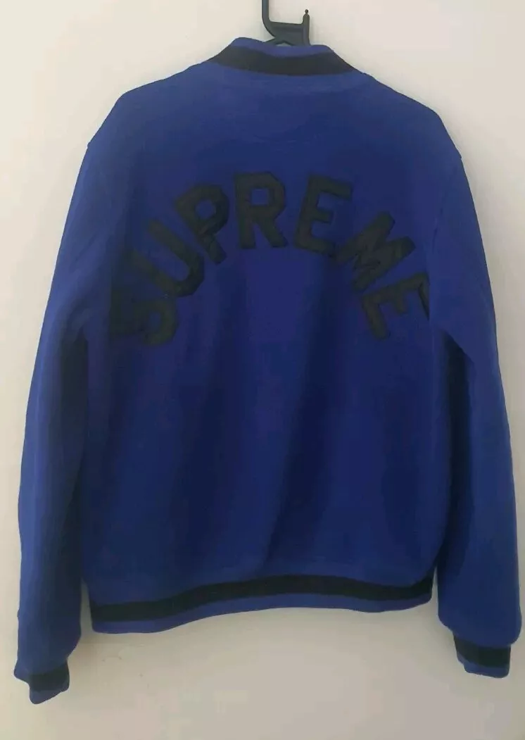 FW14 Supreme Polartec Veste Université Bleu Taille L Royal Rare Vintage Manteau