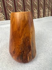 Turned Wood Vase Art 6.5 in tall - signed by artist JW Campbell