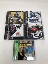 PlayStation 1 Games lot: Black Label NHL 98,2001,Gameday 2001, F1 2000 + Wheel