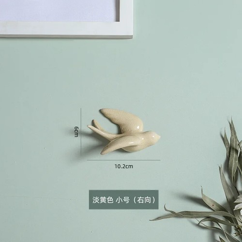 Ceramic Swallows Wall Mounted Simulation Bird Flying Ornament Wall Hanging Decor - Picture 26 of 37