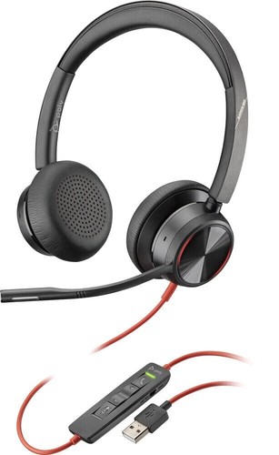 Plantronics Blackwire 8225 BW8225-M Stereo Usb-A PC Cuffie Ms Teams Certificato - 第 1/2 張圖片