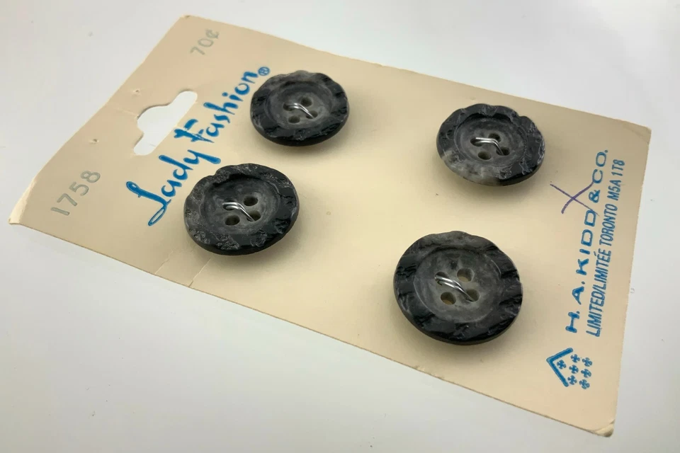 Lot of 12 Vintage Resin Marbled Buttons .6in New Old Stock 377D - Image 4 of 4