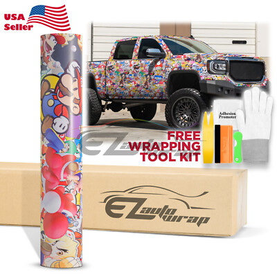 【Sticker Bomb】 Vinyl Wrap Decal Film Graffiti Cartoon JDM USDM Sheet ...