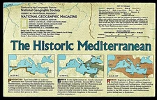 1982-12 December HISTORIC MEDITERRANEAN & SEAFLOOR National Geographic Map - A3+