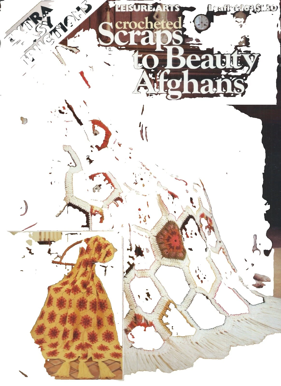 Contemporâneo de Beleza Leisure Arts Colchas/Mantas Padrões de Crochê e tricô