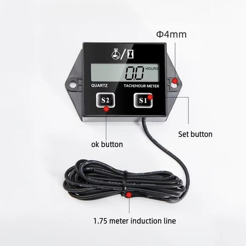 Gasoline Engine Tachometer Motorcycle Speed Timer Motorboat Lawn Mower π'^ G7C8 - Picture 11 of 12