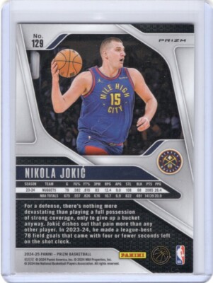 2024-25 Panini Prizm - Nikola Jokić #129 Red Ice Prizm | eBay