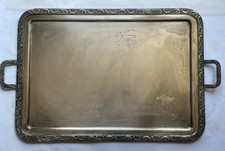 XXL Bakett/Servierplatte Gebrüder HEPP Pforzheim Hotelsilber 7,3 Kg Dekoriet