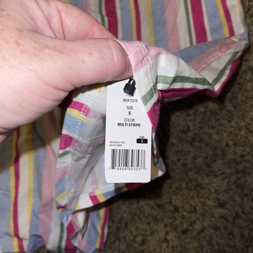 GAP Sleeveless Swing Tank Dress Striped A-line Soft Small Brand New - Picture 6 of 7