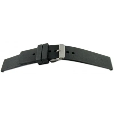 Bracelet de Montre 20mm Noir en Silicone Rubber - Photo 1/2