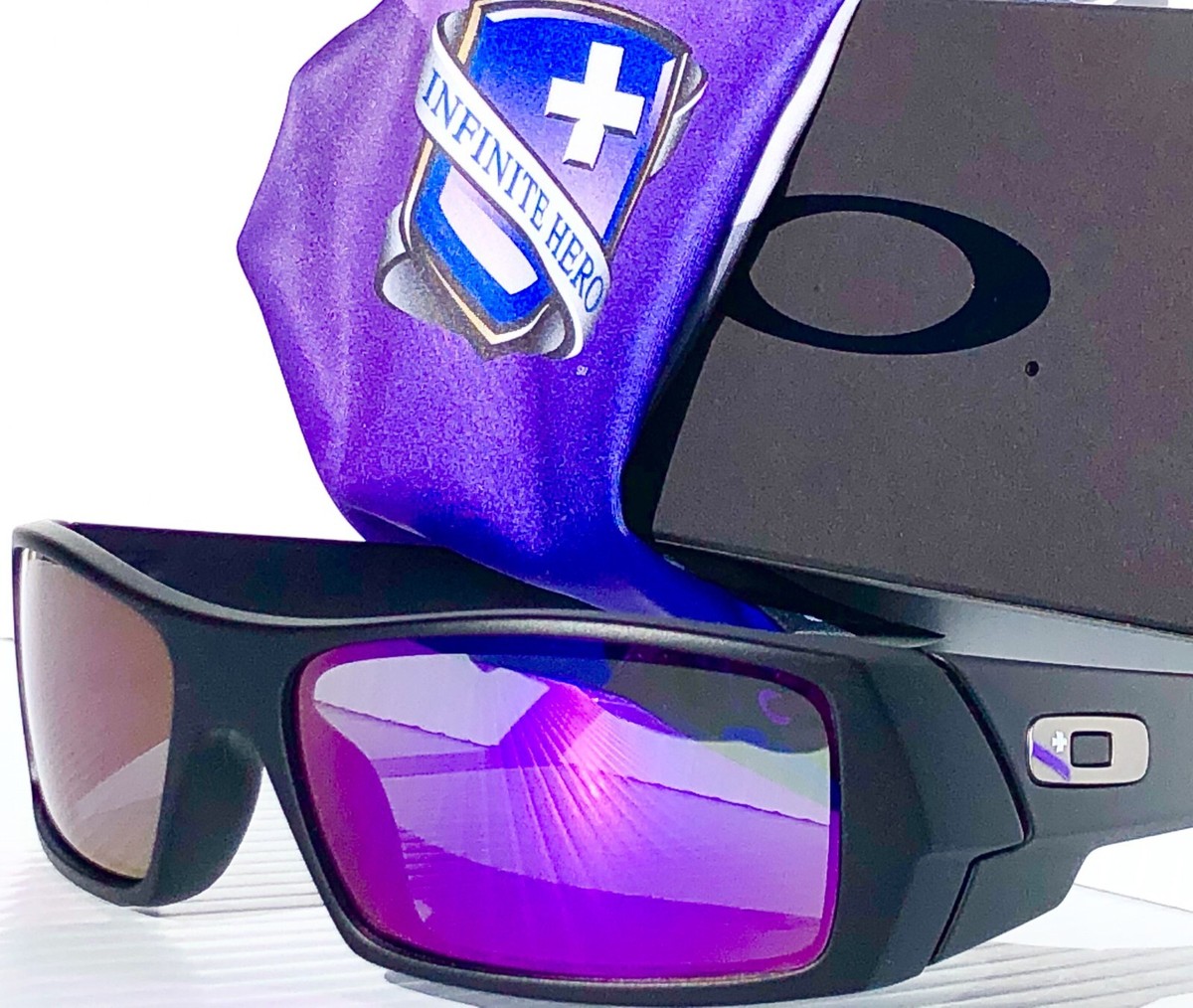 NEW Oakley Gascan INFINITE HERO Black w POLARIZED Galaxy Purple