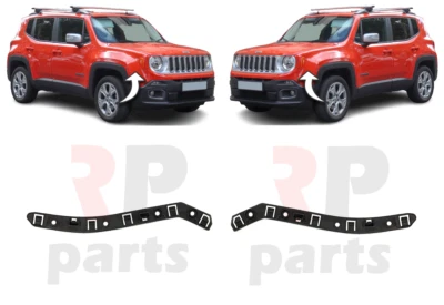 FOR JEEP RENEGADE 2014-2019 NEW FRONT BUMPER SIDE HOLDER BRACKET PAIR SET - Image 1 of 4