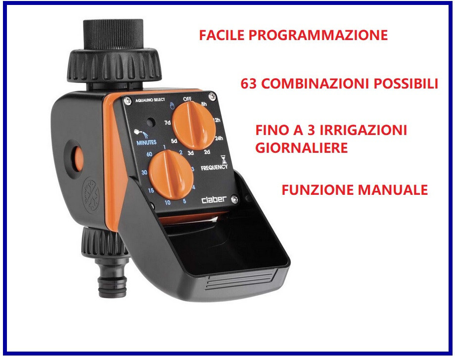 Centralina Programmatore Timer per Irrigazione Automatica Giardino Orto Claber g - 3