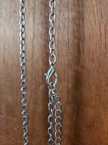 Silver Plated Genuine Crystal Cowboy Boot With Blue Accents Pendant W/ 18" Chain - Picture 4 of 6