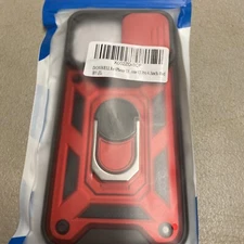 Donwell for iPhone 13 Pro 6.1 inch, Slim with Built-in Ring Holder Kickstand Red