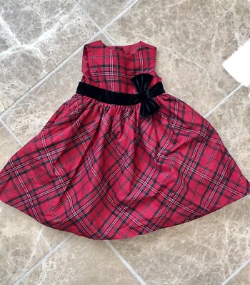 Girls Red Plaid Holiday Christmas Dress 3t Gymboree | eBay
