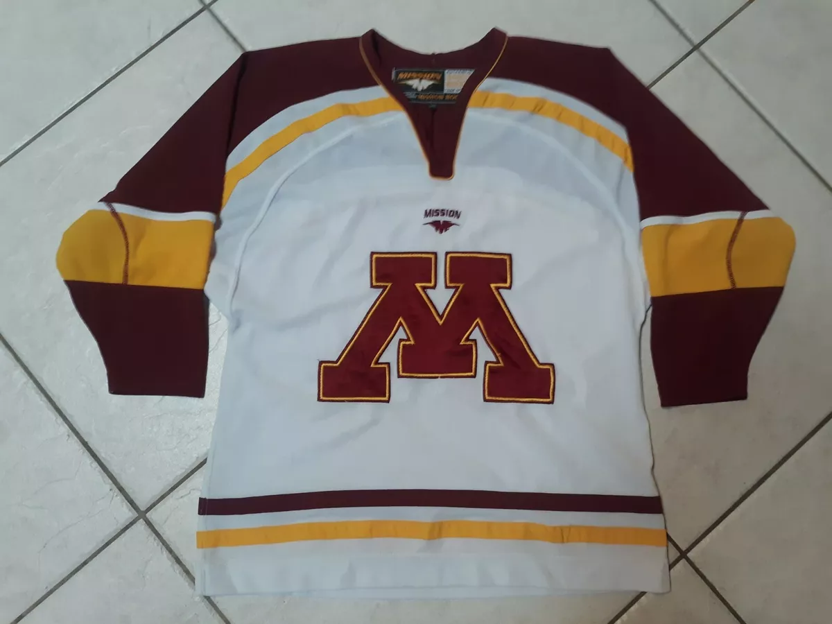 MINNESOTA GOLDEN GOPHERS AUTHENTIC NCAA HOCKEY JERSEY. U OF M MISSION HOCKEY  MFT