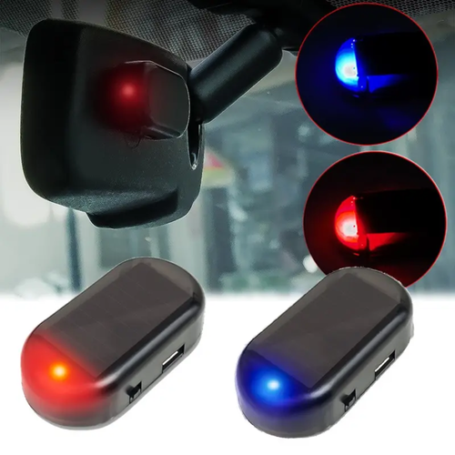Solar Power Car LED Fake Dummy Alarm Warning Security Anti-Theft Flashing Light - Picture 4 of 8