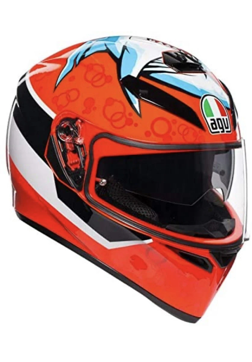 AGV K3 SV ATTACK SHARK FULL FACE STREET MOTORCYCLE HELMET Size L