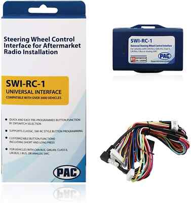 PAC SWI-RC Steering Wheel Control All Major Radio Brands, Universal Interface SW