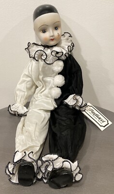 GILDE HANDWERK Comedy collection ピエロ Vtg Pagliacci Pierrot Sad Clown Jester 1982 Utah Doll